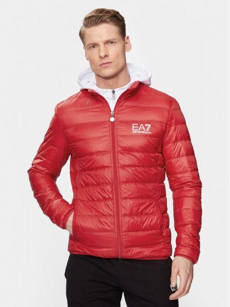 Pernata jakna Ea7 Emporio Armani crvena