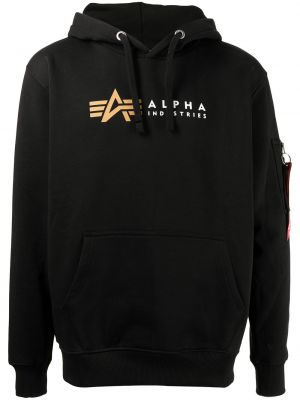 Genser med print Alpha Industries svart