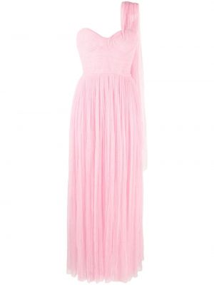 Βραδινό φόρεμα με διαφανεια Maria Lucia Hohan ροζ