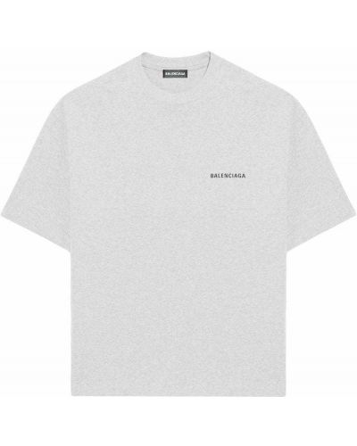 Camiseta con estampado Balenciaga gris
