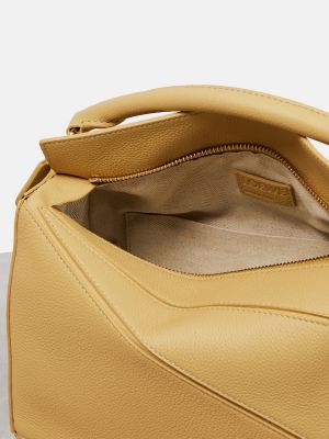 Kožená taška přes rameno Loewe žlutá