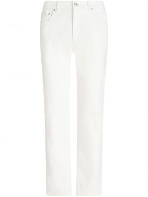 Žakárové straight fit džíny Etro bílé