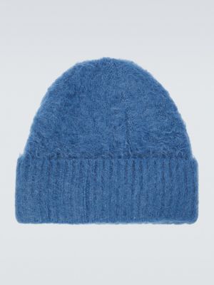 Шерстяная шапка Acne Studios синяя