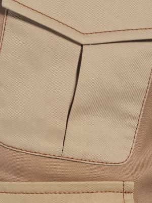 Spodnie bawełniane Monse brązowe