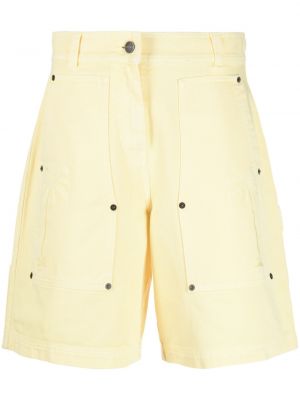 Shorts mit stickerei Palm Angels gelb