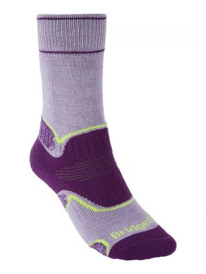 Шерстяные носки из шерсти мериноса Bridgedale фиолетовые