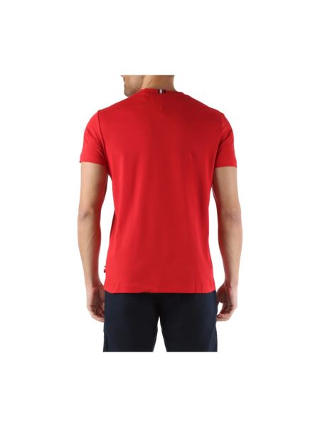 Camiseta slim fit de algodón Tommy Hilfiger rojo