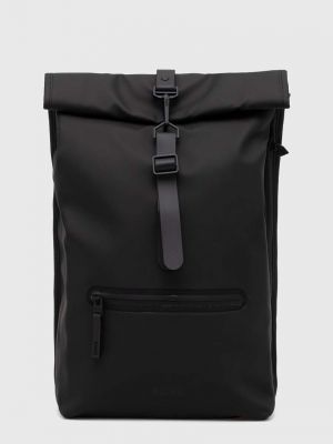 Черный однотонный рюкзак Rains