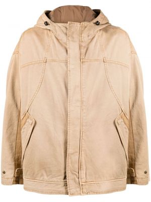 Pamučna jakna s kapuljačom Five Cm smeđa