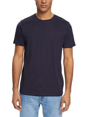 Camiseta de algodón unicolor Esprit azul
