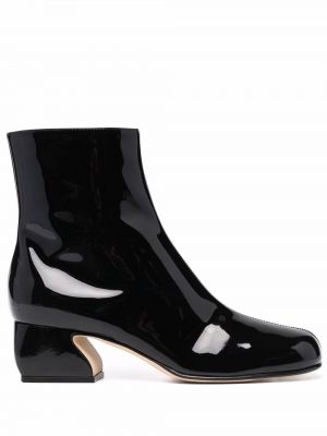 Bottines en cuir vernis Si Rossi noir