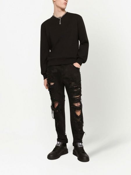 Sweatshirt mit rundhalsausschnitt Dolce & Gabbana schwarz