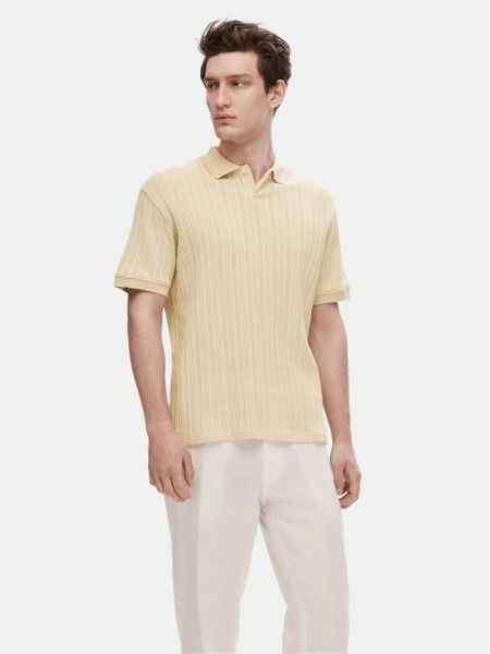 Polo Selected Homme beżowa