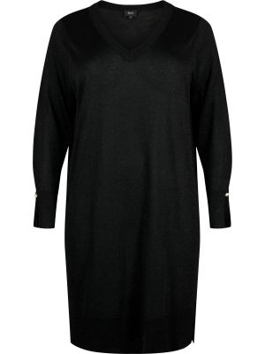 Плетена плетена рокля Zizzi черно