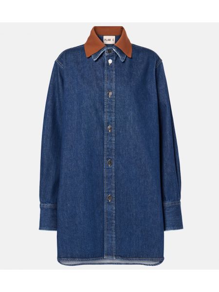 Denim paita Plan C sininen