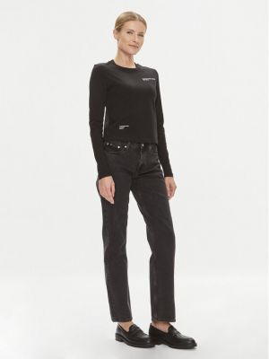 Tiesūs džinsai Calvin Klein Jeans juoda
