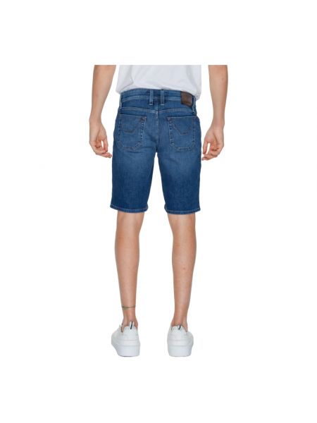 Einfarbige jeans shorts mit reißverschluss Jeckerson blau