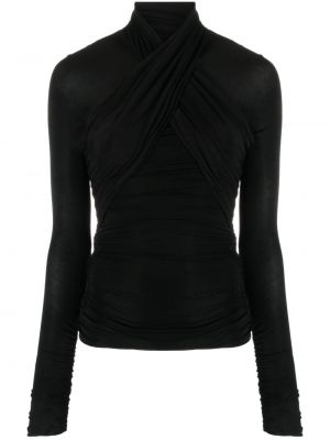 Μπλούζα με διαφανεια Saint Laurent μαύρο