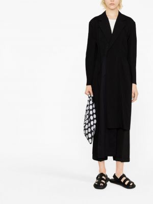 Černý asymetrický kabát Yohji Yamamoto