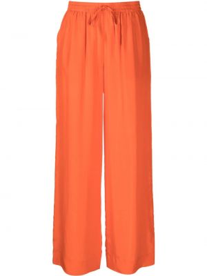 Pantaloni din satin de mătase P.a.r.o.s.h. portocaliu
