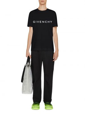 Хлопковая приталенная футболка Givenchy черная