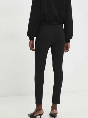 Přiléhavé kalhoty s vysokým pasem Answear Lab černé