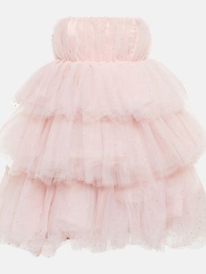 Φόρεμα από τούλι Rotate Birger Christensen ροζ