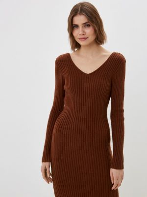 Платье-свитер By Swan коричневое