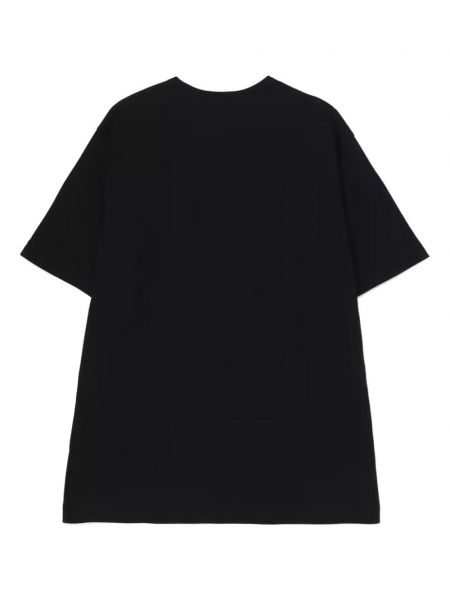 Koszulka bawełniana z nadrukiem Yohji Yamamoto czarna