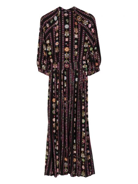 Kleid mit stickerei Hayley Menzies schwarz