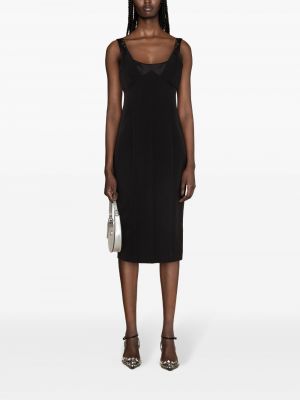 Midi kleita Versace Jeans Couture melns