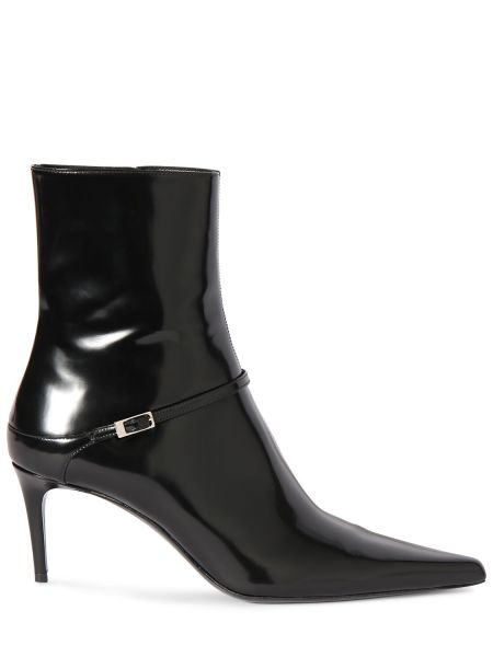 Botines de cuero Saint Laurent negro