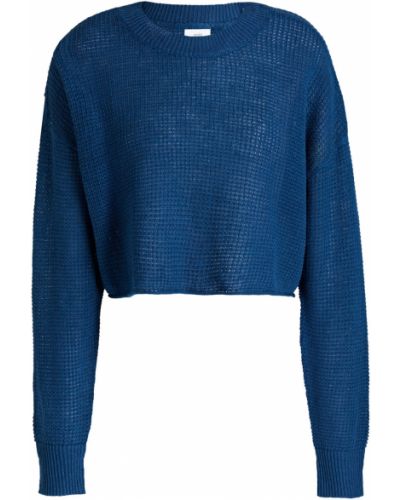 Льняной укороченный свитер Onia, синий