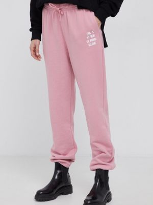 Бавовняні спортивні штани Mc2 Saint Barth рожеві
