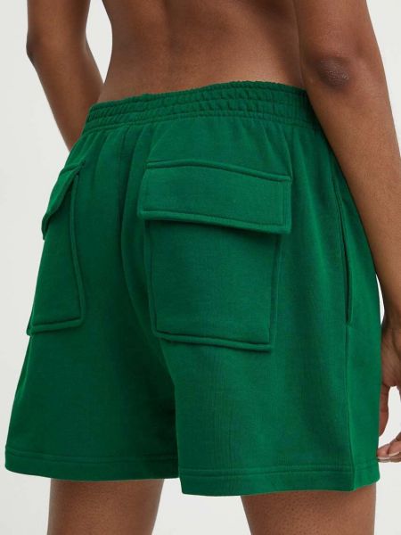 Pantaloni clasici cu talie înaltă din bumbac Reebok Classic verde