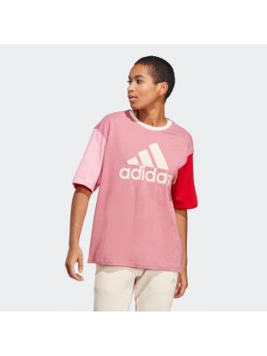 Chemise en coton en jersey Adidas rose