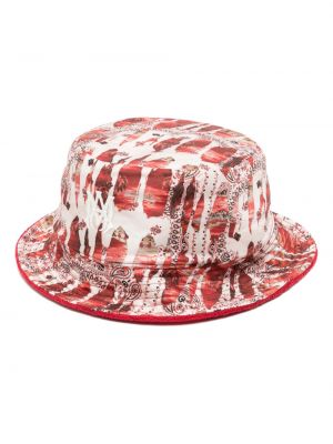 Haftowany kapelusz dwustronny Amiri czerwony