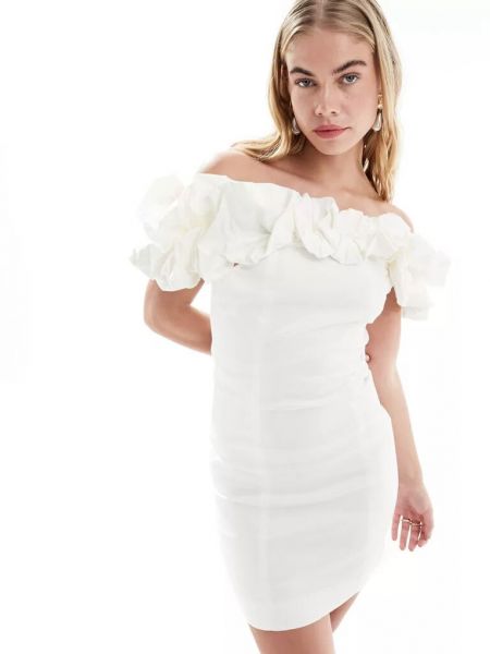 Свадебное платье мини с рюшами Y.a.s. белое