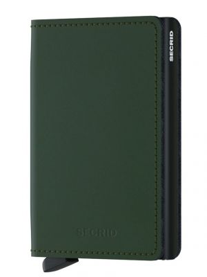 Bőr pénztárca Secrid zöld