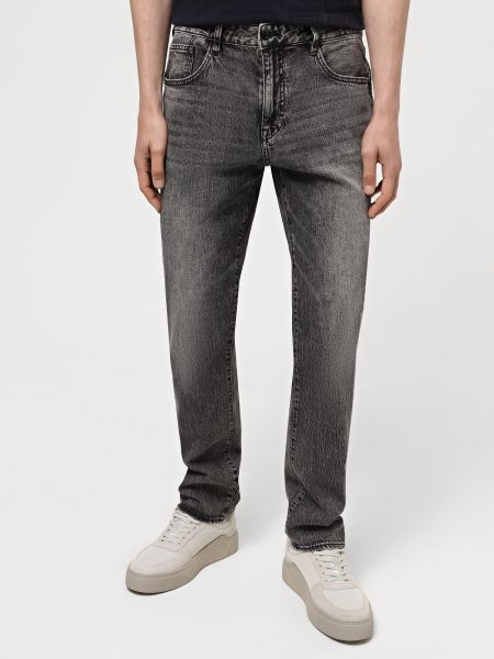 Бавовняні прямі джинси Armani Exchange чорні