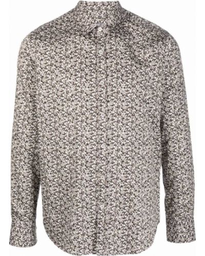 Camisa de flores con estampado Canali gris