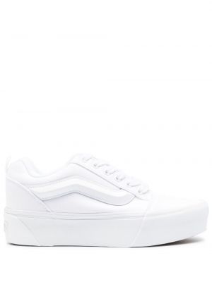 Sneakersy na platformie Vans białe