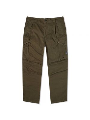 Атласные брюки карго свободного кроя C.p. Company зеленые