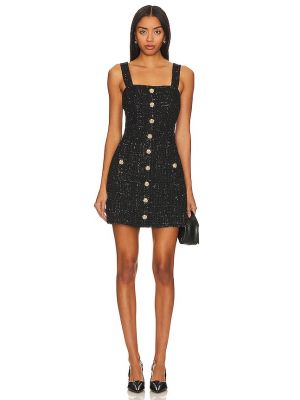 Mini vestido de tweed Amanda Uprichard negro