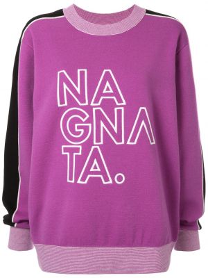 Jersey con bordado de tela jersey Nagnata violeta