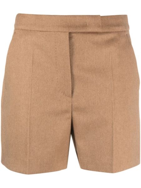 Shorts taille haute en tricot Max Mara marron