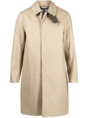 Kostkovaný bavlněný kabát Mackintosh hnědý
