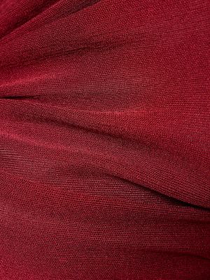 Sukienka długa z wiskozy Alexandre Vauthier czerwona