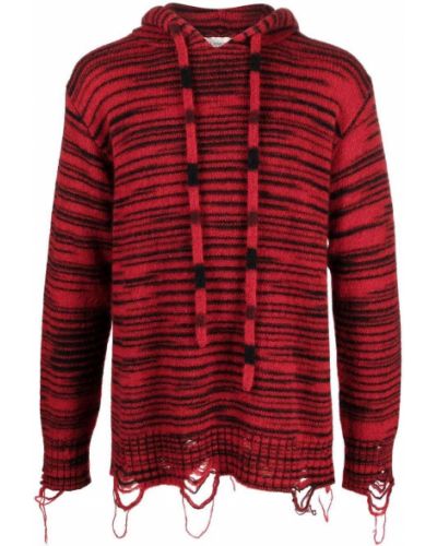 Jersey a rayas con capucha de tela jersey Laneus rojo