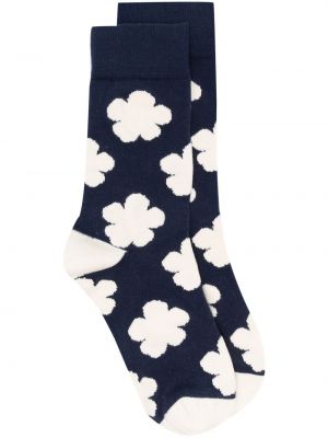 Чорапи на цветя с принт Kenzo синьо